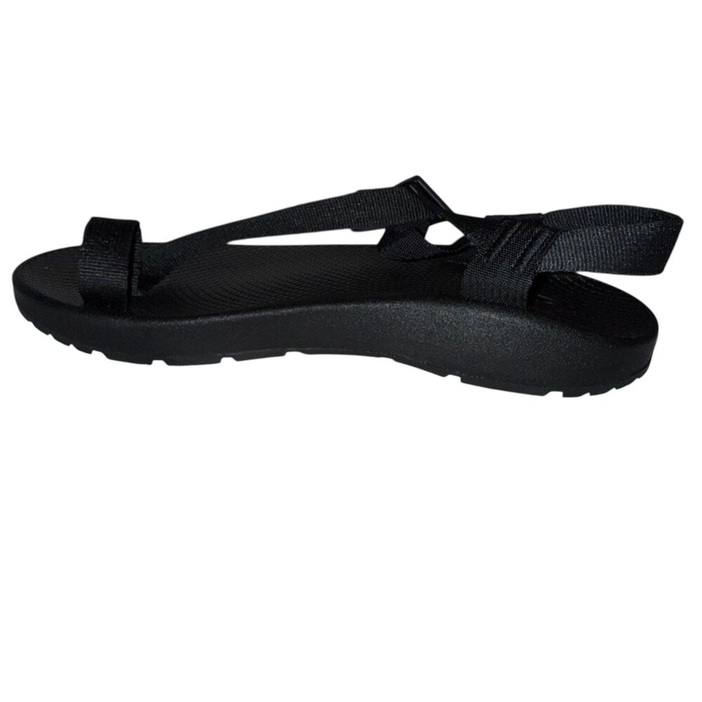NWOT Chaco Bodhi Sandals Mens 9 Solid Black Adjustable Strap Lightweight - Picture 4 of 9